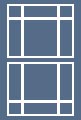 Full Surround Colonial Window Grille Double Hung Style